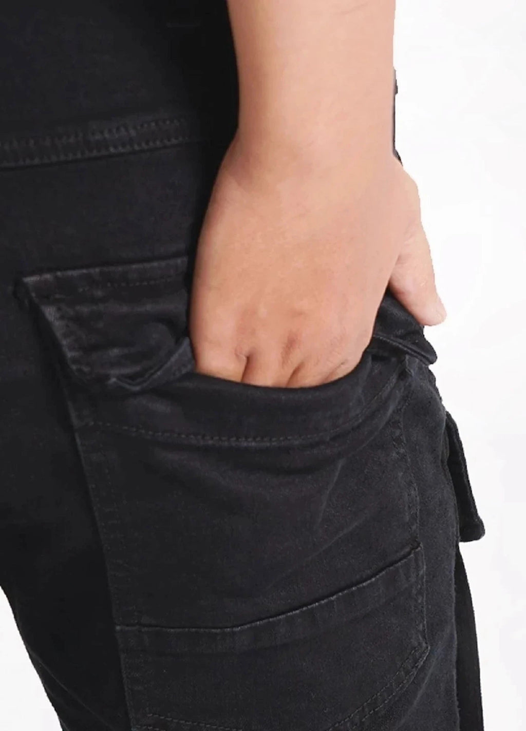 Detail Reacher Broek New-York garment dyed Zwart Heren